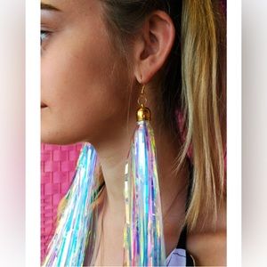Bottle Blonde Studios Prismatic Tinsel Holographic Earrings